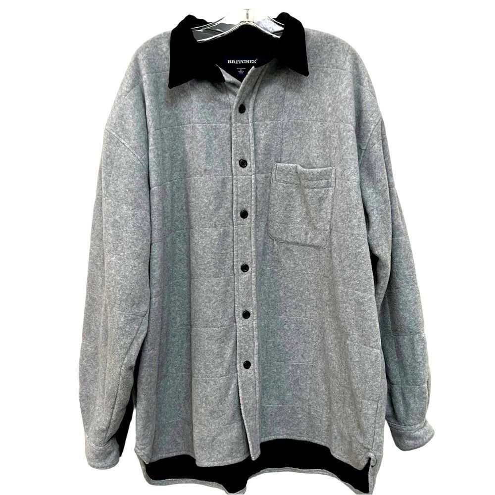 BRITCHES SHIRT/JACKET, Gray Fleece Size XL